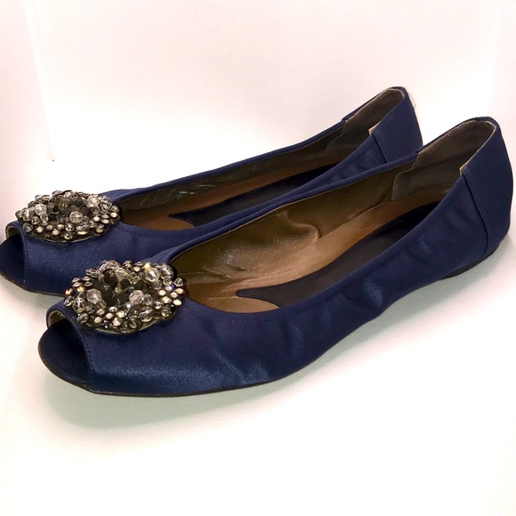 Marni Blue Flats with Embellished Detail - Picture 5 of 8